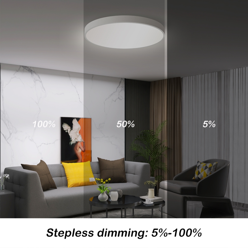 Brilagi - zatemnjevalna LED stropna svetilka POOL SMART LED/60W/230V 50 cm 3000-6000K Wi-Fi Tuya + daljinski upravljalnik bela