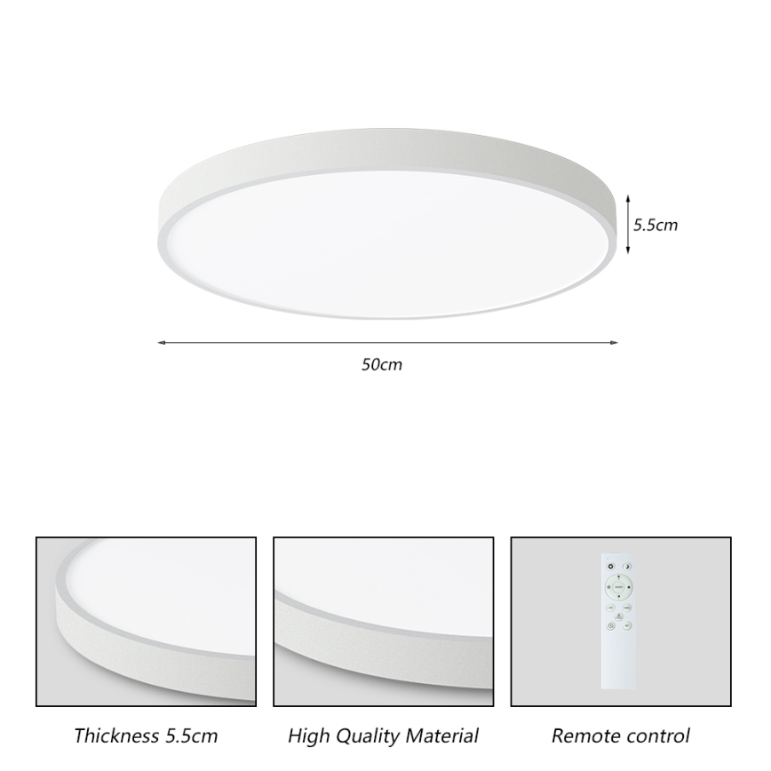 Brilagi - zatemnjevalna LED stropna svetilka POOL SMART LED/60W/230V 50 cm 3000-6000K Wi-Fi Tuya + daljinski upravljalnik bela