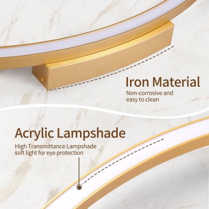 Brilagi - LED zatemnjevalna stropna svetilka PORTOFINO LED/85W/230V 3000-6000K Ø 120 cm zlata + daljinski upravljalnik