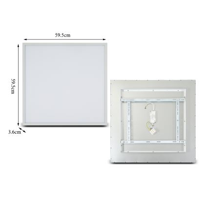 Brilagi - LED zatemnljivo stropno svetilo SLIMFRAME LED/58W/230V 60x60 cm 3000-6000K bela + daljinski upravljalnik
