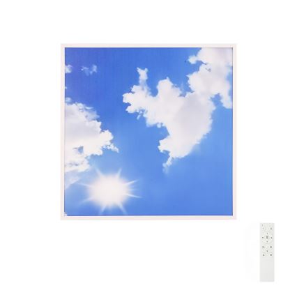 Brilagi - LED zatemljiva stropna svetilka SLIMFRAME SKY LED/58W/230V 60x60 cm 3000-6000K srebrna/modra + daljinski upravljalnik