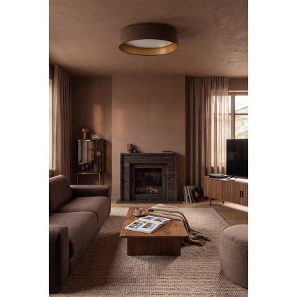Brilagi - Zatemnjiva LED stropna svetilka VELVET SMARTIX LED/24W/230V 3000-6000K Ø 45 cm rjava/zlata Wi-Fi Tuya Beacon + daljinski upravljalnik