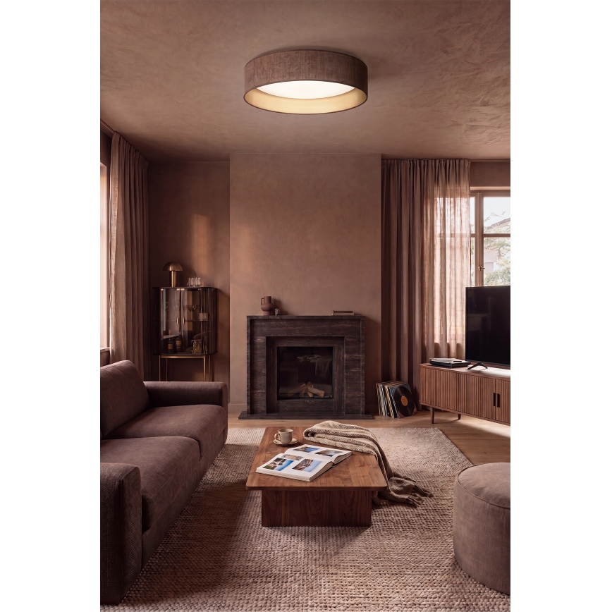 Brilagi - LED zatemnjiva stropna svetilka VELVET SMARTIX LED/36W/230V 3000-6000K premer 55 cm rjava/zlata Wi-Fi Tuya Beacon + daljinski upravljalnik