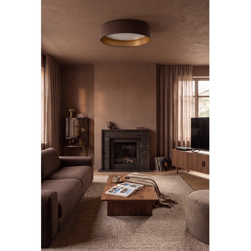 Brilagi - LED zatemnjiva stropna svetilka VELVET SMARTIX LED/36W/230V 3000-6000K premer 55 cm rjava/zlata Wi-Fi Tuya Beacon + daljinski upravljalnik