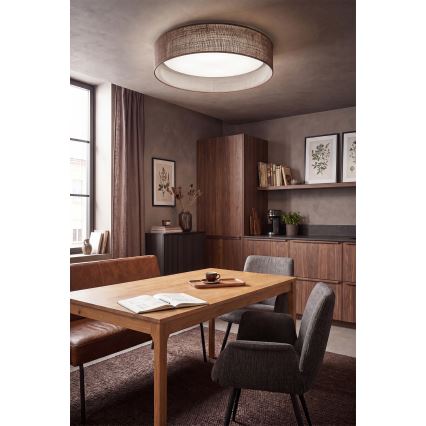 Brilagi - LED stropno svetilo VELVET SMART VARI z možnostjo zatemnitve LED/24W/230V 3000-6500K premer 45 cm rjava + daljinski upravljalnik