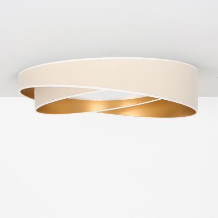 BRILAGI - LED zatemnljivo stropno svetilo VELVET TWIST LED/36W/230V 3000-6000K premer 65 cm Wi-Fi Tuya Beacon bela/zlata + daljinski upravljalnik