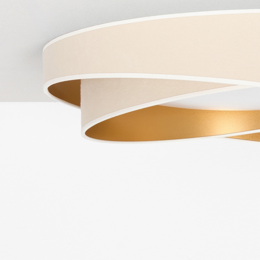 BRILAGI - LED zatemnljivo stropno svetilo VELVET TWIST LED/36W/230V 3000-6000K premer 65 cm Wi-Fi Tuya Beacon bela/zlata + daljinski upravljalnik