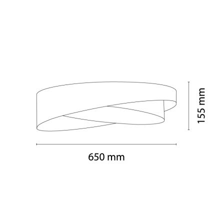 BRILAGI - LED zatemnljivo stropno svetilo VELVET TWIST LED/36W/230V 3000-6000K premer 65 cm Wi-Fi Tuya Beacon bela/zlata + daljinski upravljalnik