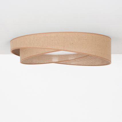 BRILAGI - LED zatemnjiva stropna svetilka VELVET TWIST LED/36W/230V 3000-6000K, premer 65 cm, Wi-Fi Tuya Beacon, bež + daljinski upravljalnik