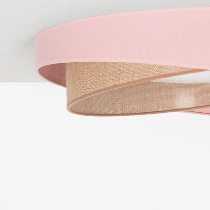 BRILAGI - LED zatemnjiva stropna svetilka VELVET TWIST LED/36W/230V 3000-6000K premer 65 cm Wi-Fi Tuya Beacon rožnata/bežna + daljinski upravljalnik