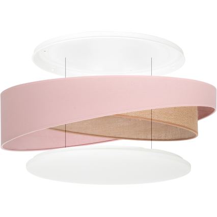 BRILAGI - LED zatemnjiva stropna svetilka VELVET TWIST LED/36W/230V 3000-6000K premer 65 cm Wi-Fi Tuya Beacon rožnata/bežna + daljinski upravljalnik