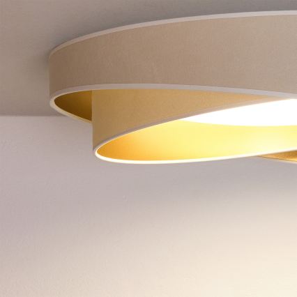 BRILAGI - LED zatemnljivo stropno svetilo VELVET TWIST LED/36W/230V 3000-6000K premer 65 cm Wi-Fi Tuya Beacon bela/zlata + daljinski upravljalnik