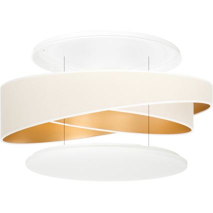 BRILAGI - LED zatemnljivo stropno svetilo VELVET TWIST LED/36W/230V 3000-6000K premer 65 cm Wi-Fi Tuya Beacon bela/zlata + daljinski upravljalnik