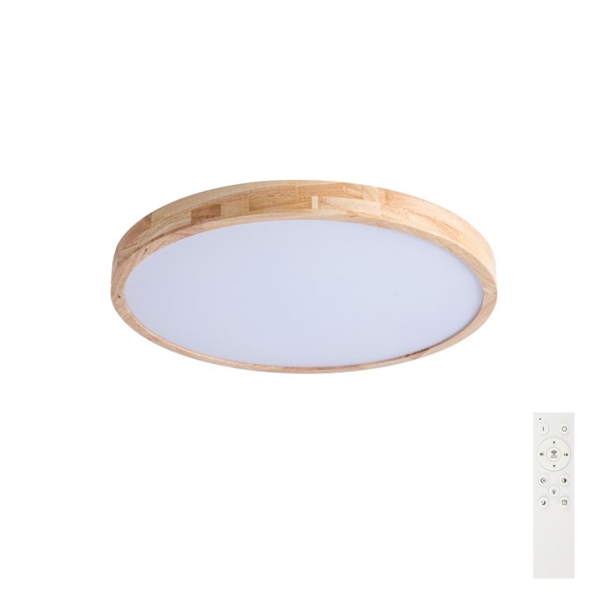 Brilagi - LED zatemnljivo stropno svetilo WOODLINE LED/72W/230V 3000-6000K hrast, premer 60 cm + daljinski upravljalnik
