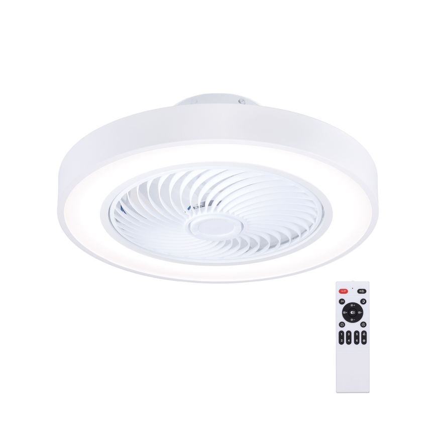 Brilagi - Zatemnjevalna LED stropna svetilka z ventilatorjem LED/30W/230V 3000-6500K premer 50 cm bela + daljinski upravljalnik