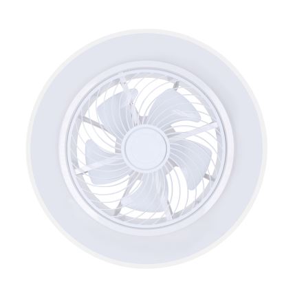 Brilagi - Zatemnjevalna LED stropna svetilka z ventilatorjem LED/30W/230V 3000-6500K premer 50 cm bela + daljinski upravljalnik