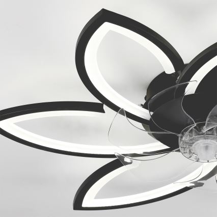 Brilagi - LED zatemnitvena stropna svetilka z ventilatorjem LED/50W/230V 3000-6500K črna + daljinski upravljalnik