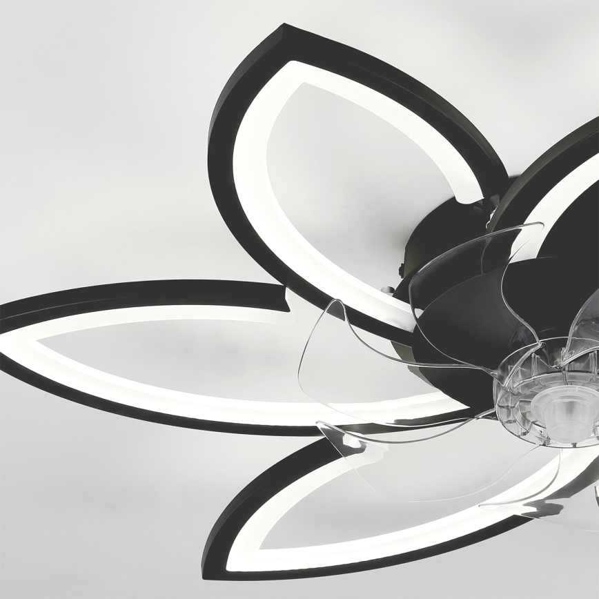 Brilagi - LED zatemnitvena stropna svetilka z ventilatorjem LED/50W/230V 3000-6500K črna + daljinski upravljalnik
