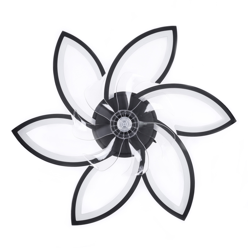 Brilagi - LED zatemnitvena stropna svetilka z ventilatorjem LED/50W/230V 3000-6500K črna + daljinski upravljalnik