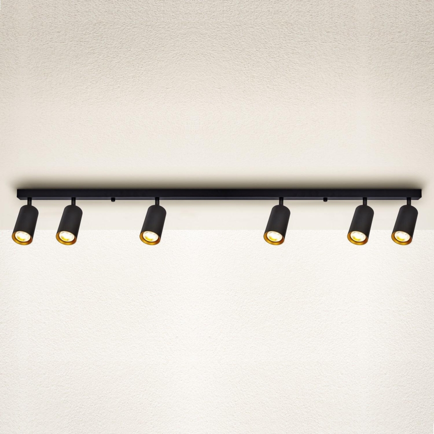 Brilagi - LED zatemnljivo točkovno svetilo SELE 6xGU10/6,5W/230V 2700-6500K črna/zlata