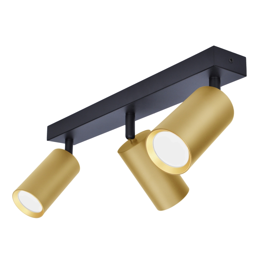 Brilagi - LED RGBW zatemnljivo točkovno svetilo SELE GOLDEN 3xGU10/4,8W/230V 3000K črna/zlata + daljinski upravljalnik