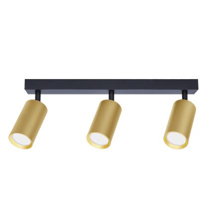 Brilagi - LED RGBW zatemnljivo točkovno svetilo SELE GOLDEN 3xGU10/4,8W/230V 3000K črna/zlata + daljinski upravljalnik