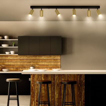 Brilagi - LED zatemnjivo točkovno svetilo SELE GOLDEN 6xGU10/6,5W/230V 2700-6500K črna/zlata