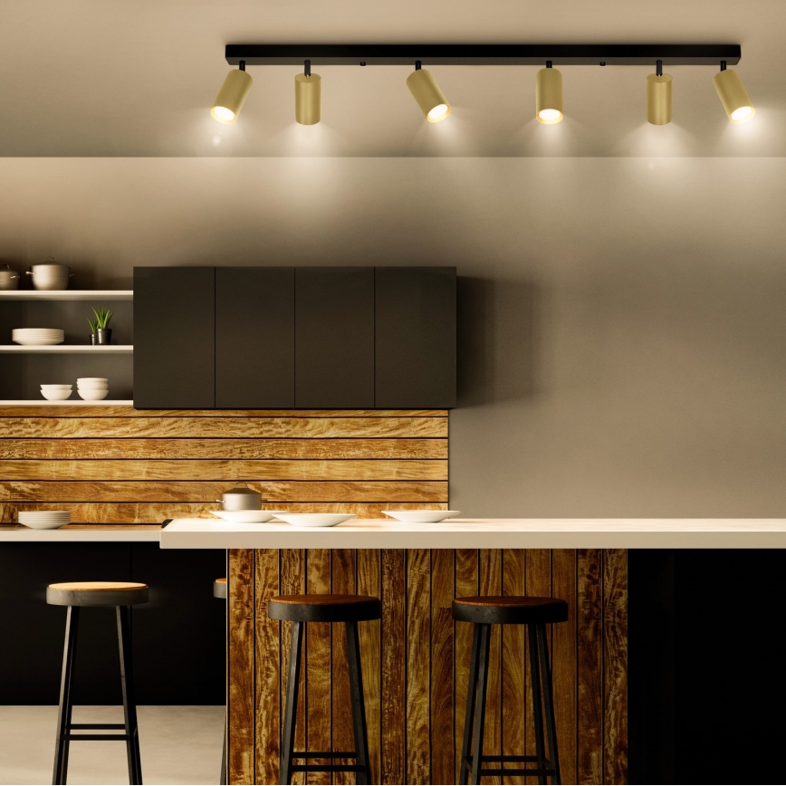 Brilagi - LED zatemnjivo točkovno svetilo SELE GOLDEN 6xGU10/6,5W/230V 2700-6500K črna/zlata