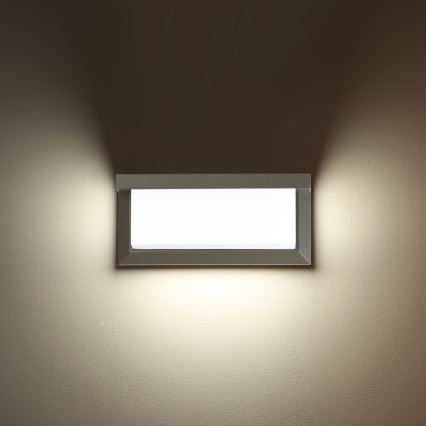 Brilagi - LED zatemnjiva zunanja stenska svetilka BRICKY 1xE27/6W/230V 2700-6500K IP54 siva