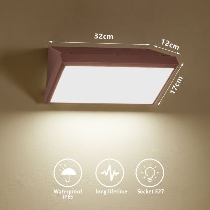 Brilagi - LED zatemnljivo zunanje stensko svetilo TRIANGLE 1xE27/6W/230V 2700-6500K IP65 rjava