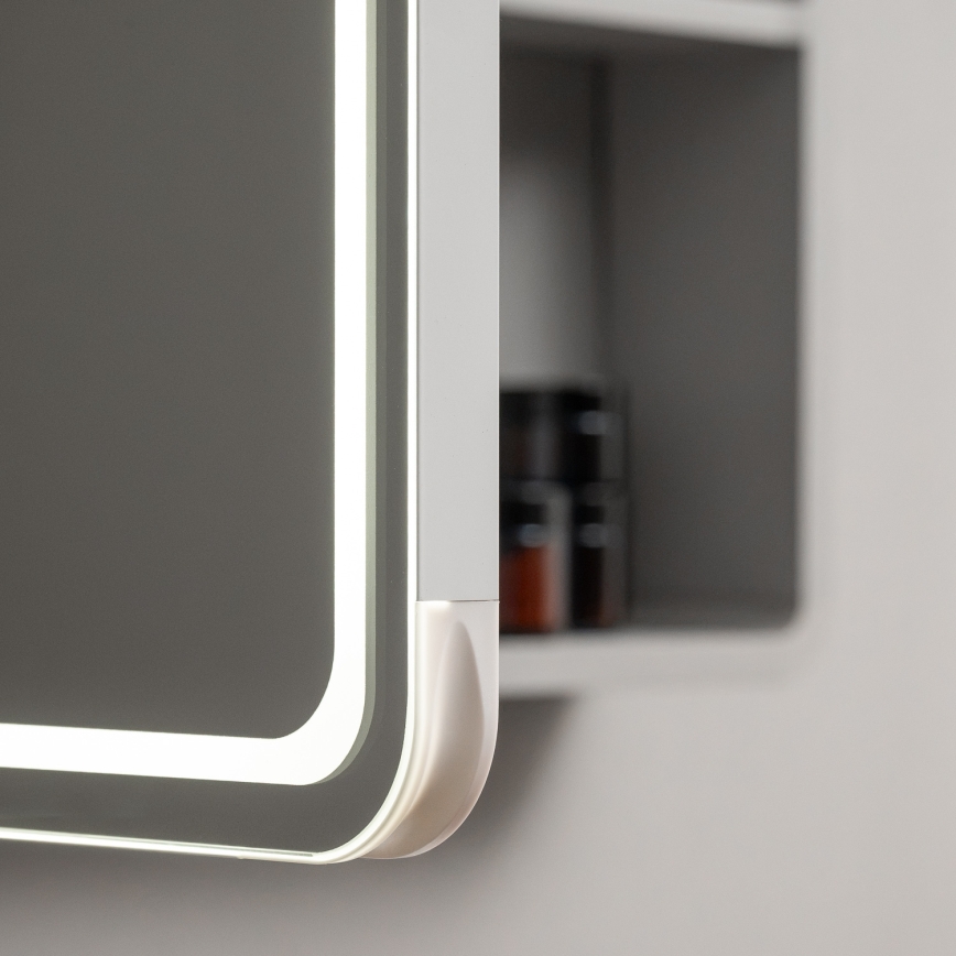 BRILAGI - LED zrcalna kopalniška omarica z osvetlitvijo NOTO DOUBLE 77x70 cm