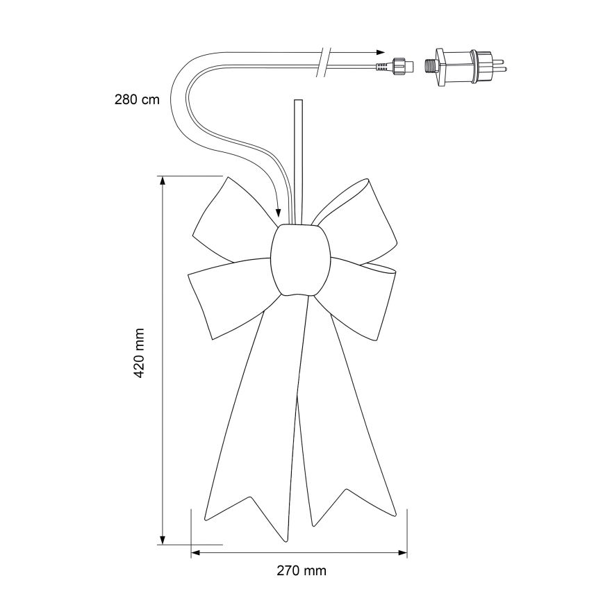 BRILAGI - LED zunanja božična dekoracija LED/3,3W/230V IP44 zlata pentlja