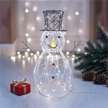 BRILAGI - LED zunanja božična dekoracija LED/3,6W/8 funkcij 60 cm IP44 snežak hladno bela