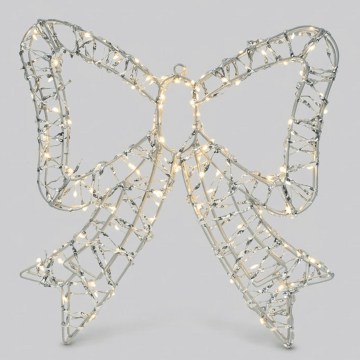 BRILAGI - LED Zunanja božična dekoracija LED/3,6W/8 funkcij IP44 41 cm topla bela pentlja/srebrna