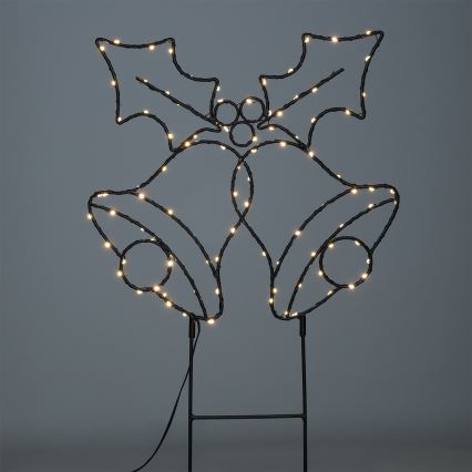 Brilagi - LED zunanja božična dekoracija LED/3xAA IP44 55x32 cm zvončki