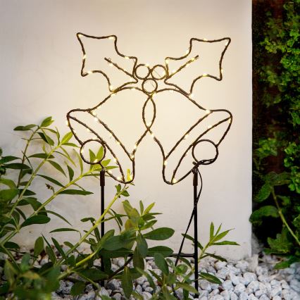 Brilagi - LED zunanja božična dekoracija LED/3xAA IP44 55x32 cm zvončki
