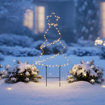 Brilagi - LED zunanja božična dekoracija LED/3xAA IP44 68x29 cm božično drevo