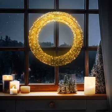 Brilagi - LED zunanja božična dekoracija, LED/6W/230V, IP44, venec 50 cm