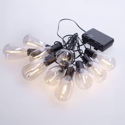 Brilagi - LED zunanja božična girlanda 10xLED/3xAA 3,2m IP44 topla bela