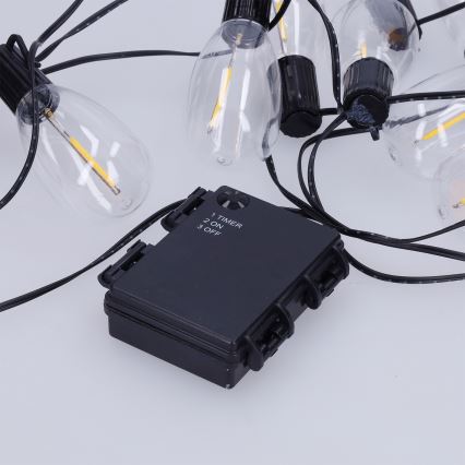 Brilagi - LED zunanja božična girlanda 10xLED/3xAA 3,2m IP44 topla bela