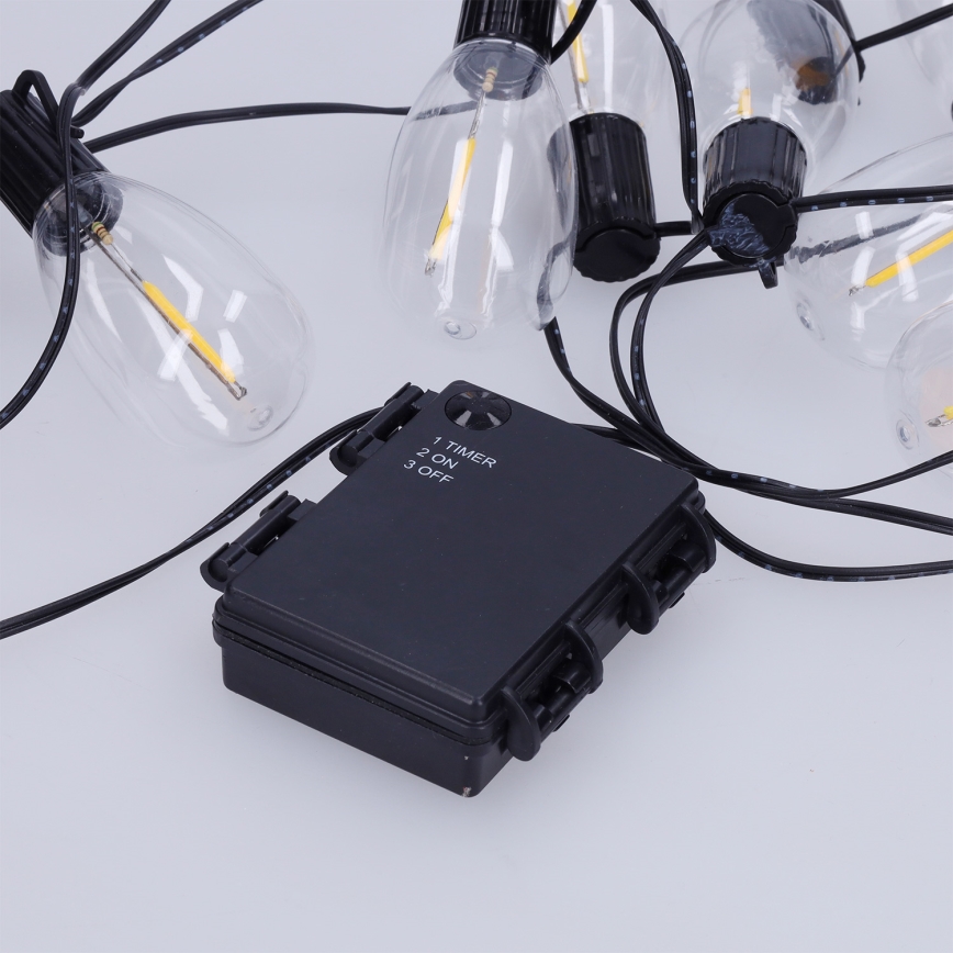 Brilagi - LED zunanja božična girlanda 10xLED/3xAA 3,2m IP44 topla bela