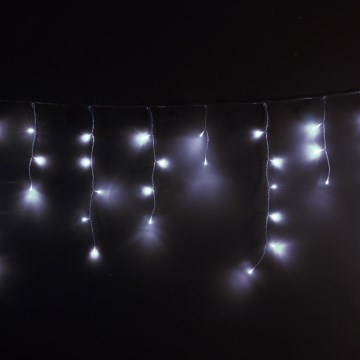 Brilagi - LED zunanja božična zavesa 200xLED/8 funkcij 13m IP44 hladna bela kapniki