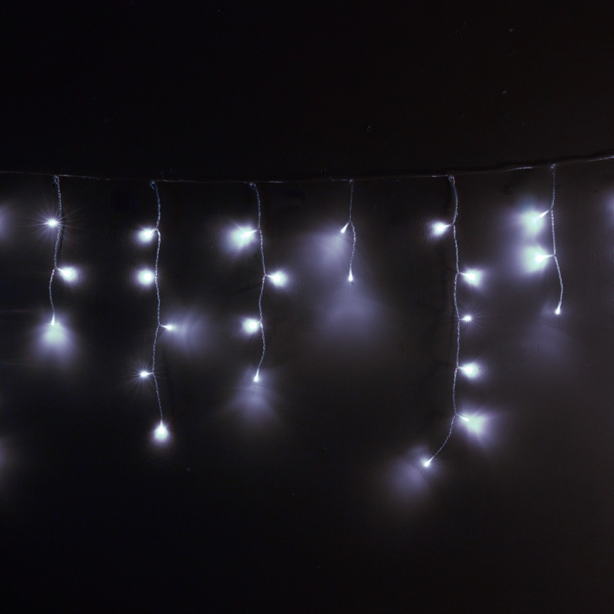 Brilagi - LED zunanja božična zavesa 200xLED/8 funkcij 13m IP44 hladna bela kapniki