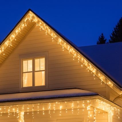 Brilagi - LED zunanja božična zavesa 360xLED/8 funkcij 14m IP44 topla bela kapniki