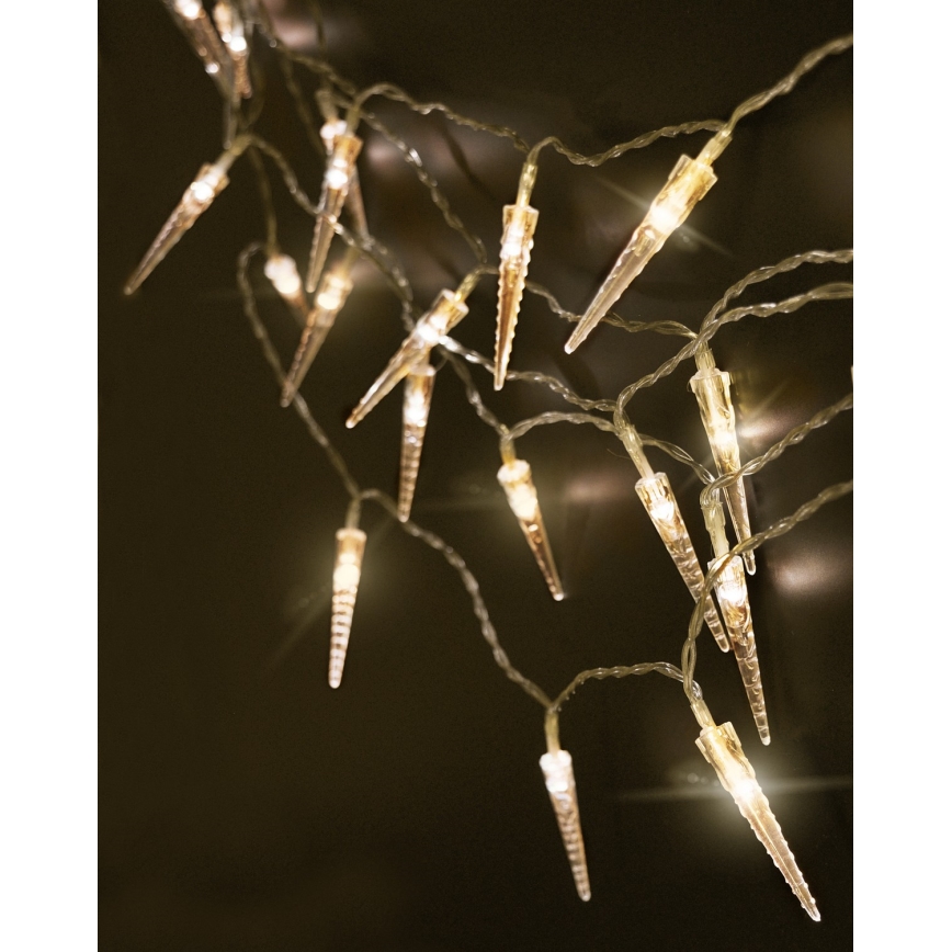 Brilagi - LED Zunanja božična zavesa 50xLED/8 funkcij/3xAA 8m IP44 topla bela