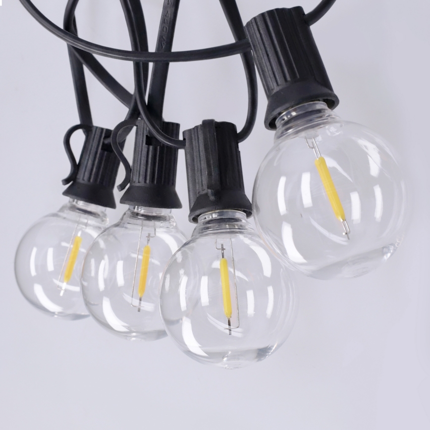 Brilagi - LED zunanja dekorativna girlanda GIRLANDA 10xE12/0,6W/230V 8m črna IP44 topla bela