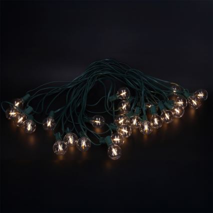 Brilagi - LED zunanji dekorativni niz GIRLANDA 25xE12/0,8W/230V 20m zelena IP44 topla bela
