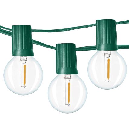 Brilagi - LED Zunanja dekorativna veriga GARLAND 25xE12 20m zelena IP44 topla bela