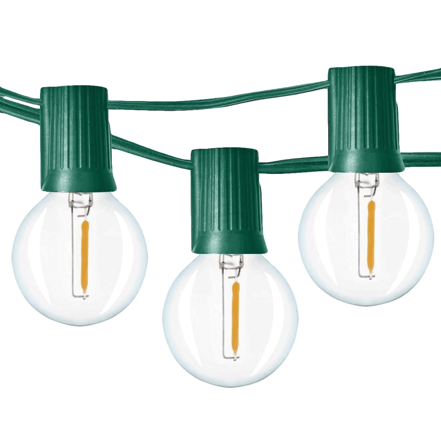 Brilagi - LED Zunanja dekorativna veriga GARLAND 25xE12 20m zelena IP44 topla bela