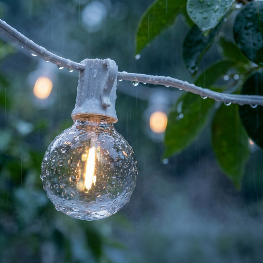 Brilagi - LED zunanja okrasna girlanda GIRLANDA, 10xE12/0,6W/230V, 8m, bela, IP44, topla bela